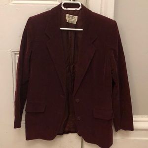 Gorgeous burgundy corduroys women’s blazer